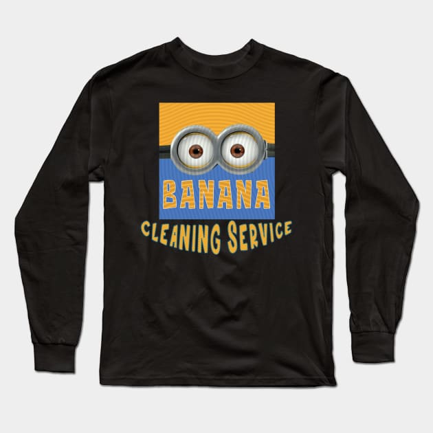 DESPICABLE MINION AMERICA CLEANING SERVICE Long Sleeve T-Shirt by LuckYA